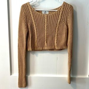 Cropped tan Urban Outfitters sweater